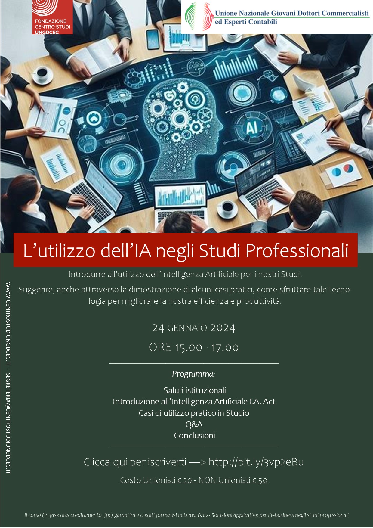 L'utilizzo dell'IA negli Studi Professionali - locandina